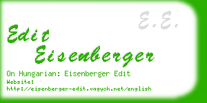 edit eisenberger business card